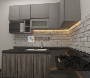 Desain dapur kecil minimalis di Malang